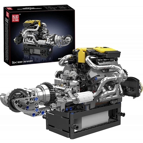 Конструктор Mould King Mking Двигатель и коробка передач Turbocharged PAG V12 (10207)