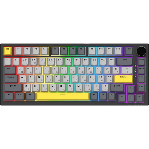 Клавиатура Ajazz AK820 Sea Salt Switch Black (AK820-SS-BGY)