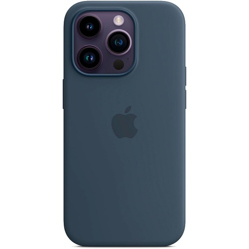 Чехол Silicone Case с MagSafe для Apple iPhone 14 Pro (Stormblue) ААА