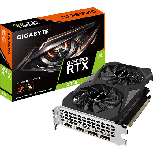 Відеокарта GIGABYTE GeForce RTX 3050 WindForce OC V2 6G (GV-N3050WF2OCV2-6GD) - придбати в Дніпрі, Україні: ціна, характеристики | інтернет-магазин TOUCH