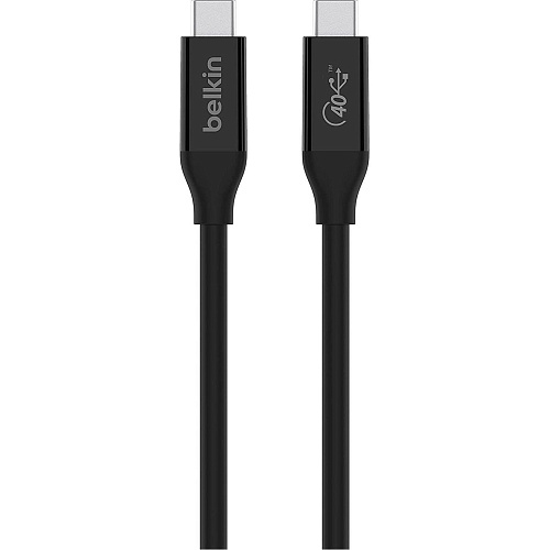 Кабель Belkin USB4 USB-C to USB-C 40Gbps 100W 0.8m Black (INZ001BT0.8MBK)