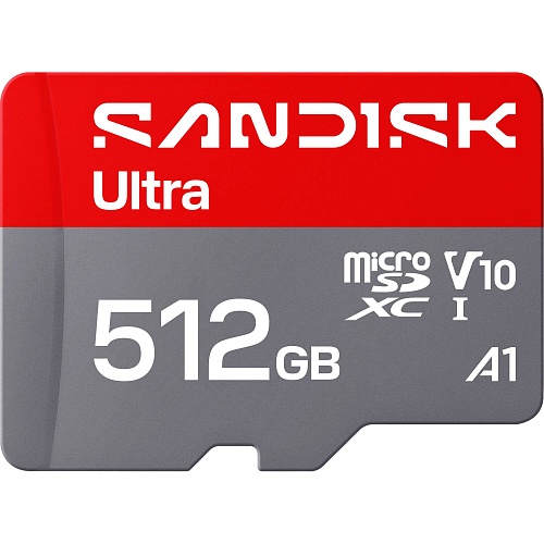 Карта памяти SanDisk microSDXC Ultra 512GB UHS-I  A1 V10 (SDSQUJQ-512G-GZ6MA)