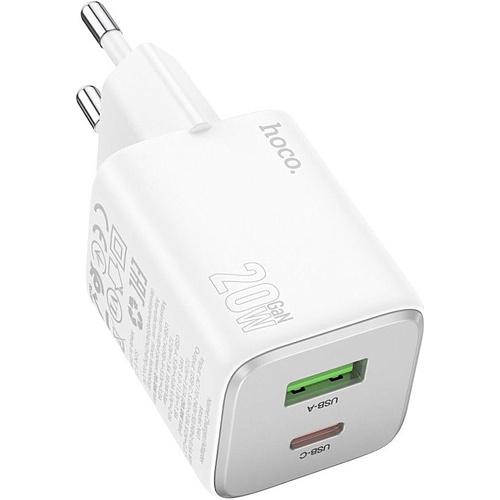 Мережевий зарядний пристрій Hoco N41 Almighty 20W USB-A + USB-C White (617031) - придбати в Дніпрі, Україні: ціна, характеристики | інтернет-магазин TOUCH