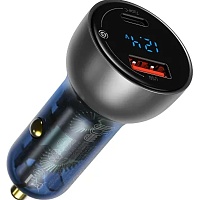 Автомобильное зарядное устройство Baseus Particular Digital Display QC+PPS Dual Quick 65W Dark Gray (C00035300813-Z1)