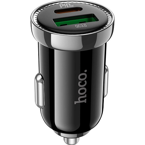 Автомобильное зарядное устройство Hoco Z44 Leading PD20W + QC3.0