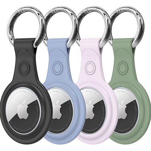 Комплект чехлов Dux Ducis Secure Holder with Key Ring для поисковой метки Apple AirTag Black/Blue/Green/Purple