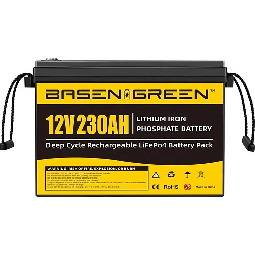 Акумулятор Basen Green LiFePO4 12V (12.8V/230Ah/2944Wh) (BG-12230)  - придбати в Дніпрі, Україні: ціна, характеристики | інтернет-магазин TOUCH
