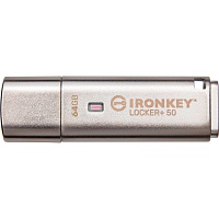 USB флеш-накопитель Kingston IronKey Locker Plus 50 64GB USB-A 3.2 Gen 1 Silver (IKLP50/64GB)