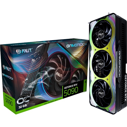 Відеокарта Palit GeForce RTX 5090 GameRock OC 32GB (NE75090S19R5-GB2020G) UA - придбати в Дніпрі, Україні: ціна, характеристики | інтернет-магазин TOUCH