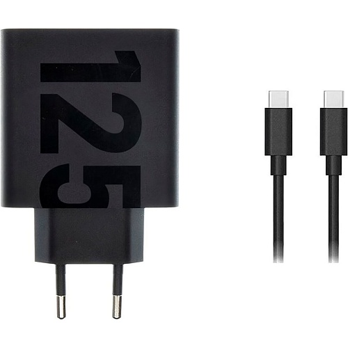 Сетевое зарядное устройство Motorola TurboPower 125W + Cable USB-C to USB-C Black (SJMC1252)