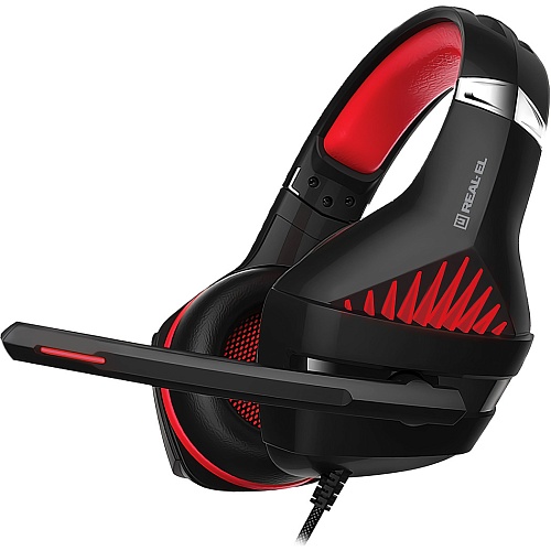 Игровые наушники REAL-EL GDX-7600 Black/Red (EL124100028)