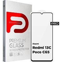 Захисне скло ArmorStandart Full Glue Pro Glass для Redmi 13C / Poco C65 Black (ARM73151) - придбати в Дніпрі, Україні: ціна, характеристики | інтернет-магазин TOUCH