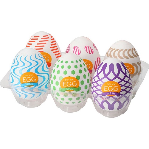 Набор мастурбаторов-яиц 6 шт Tenga Egg Wonder Pack (SO5500)
