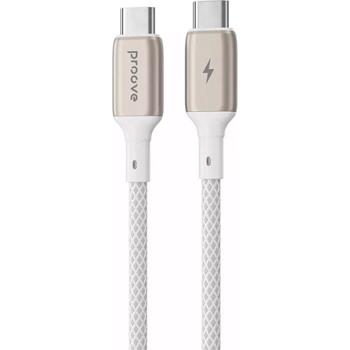 Кабель Proove Dense Metal USB-С to USB-С 60W 1m White (CCDM60002202)