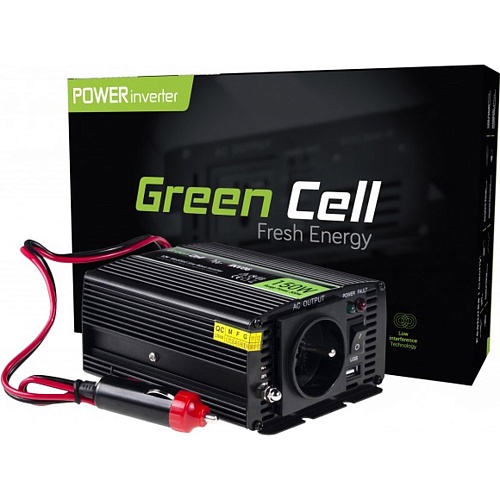Автомобильный инвертор Green Cell INV06 12/220В 150/300W