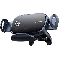 Автотримач із бездротовою зарядкою Baseus LightChaser Series Triple-Coil 15W Black (C40355901111-00)  - придбати в Дніпрі, Україні: ціна, характеристики | інтернет-магазин TOUCH