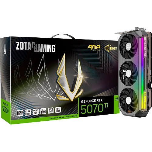 Відеокарта Zotac Gaming GeForce RTX 5070 Ti AMP Extreme INFINITY (ZT-B50710B-10P) UA - придбати в Дніпрі, Україні: ціна, характеристики | інтернет-магазин TOUCH