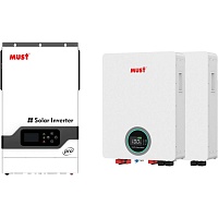 Система зберігання енергії Must PH18-5248 PRO 48V 5.2kW + 2 АКБ LP16-48100 10.2kWh (51.2V/100Ah/5120Wh) - придбати в Дніпрі, Україні: ціна, характеристики | інтернет-магазин TOUCH
