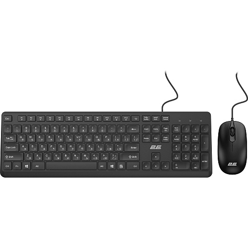Комплект (клавиатура + мышь) 2E MK405 USB UA Black (2E-MK405UBK_UA)