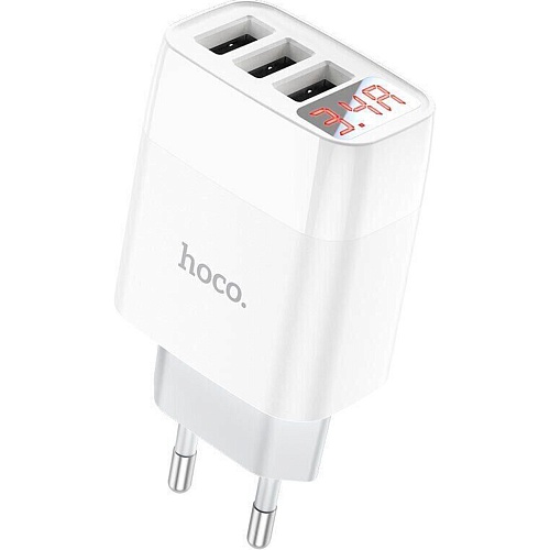 Сетевое зарядное устройство Hoco C93A 3-USB White