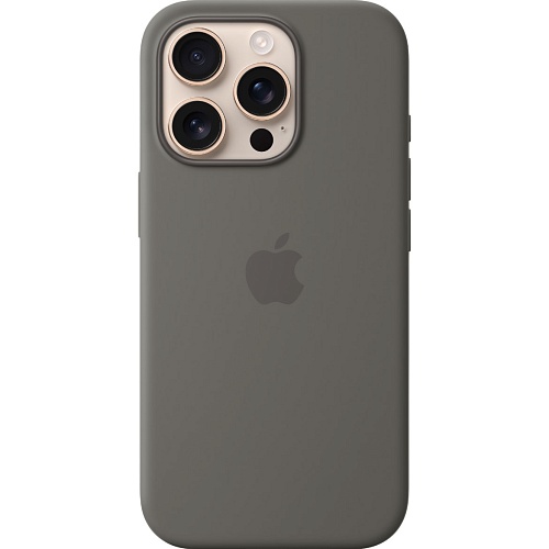 Чехол Silicone Case with MagSafe для Apple iPhone 16 Pro Stone Gray AAA