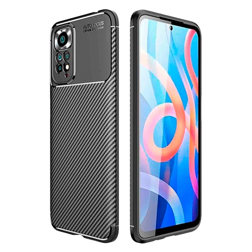 Чехол PRC Carbon Protection Case для Xiaomi Redmi Note 11/ Note 11S (Black)