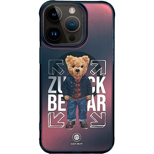 Чехол Zuck Bear California Cool MagSafe Case для Apple iPhone 15 Pro Jeans