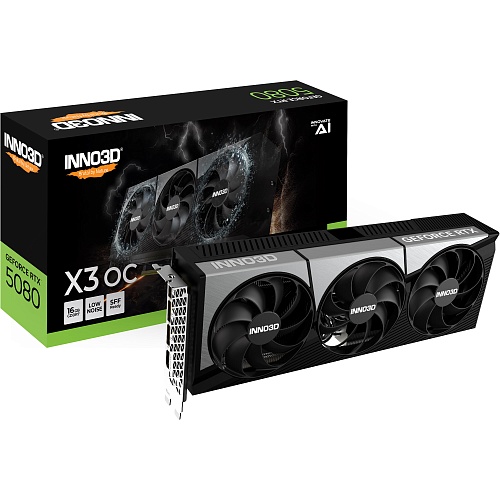 Видеокарта Inno3D GeForce RTX 5080 16GB X3 OC (N50803-16D7X-17603930) UA