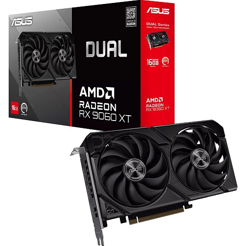 Відеокарта Asus Dual Radeon RX 9060 XT 16GB (DUAL-RX9060XT-16G) EU - придбати в Дніпрі, Україні: ціна, характеристики | інтернет-магазин TOUCH