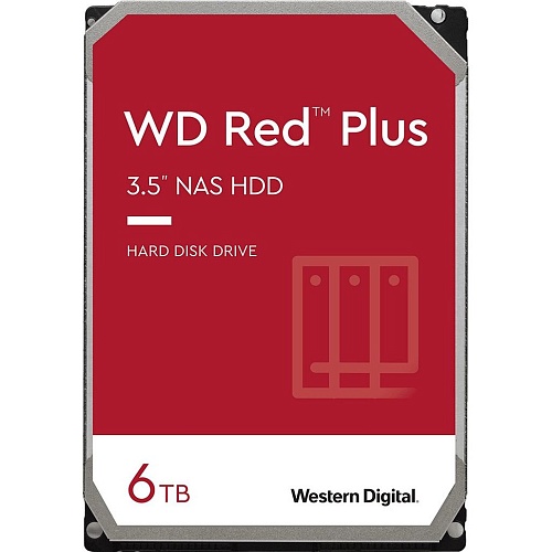 Жесткий диск 3.5" WD Red Plus NAS 6TB SATA 256MB (WD60EFPX)