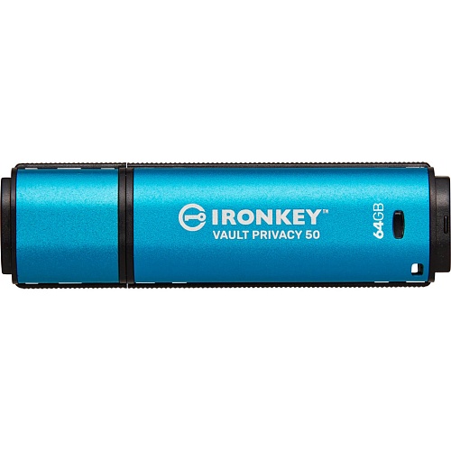 USB флеш-накопитель Kingston IronKey Vault Privacy 50 64GB USB-A 3.2 Gen 1 Blue (IKVP50/64GB)