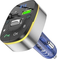 FM-трансмітер Hoco E71 Fast Launcher Crystal Blue (39184) - придбати в Дніпрі, Україні: ціна, характеристики | інтернет-магазин TOUCH