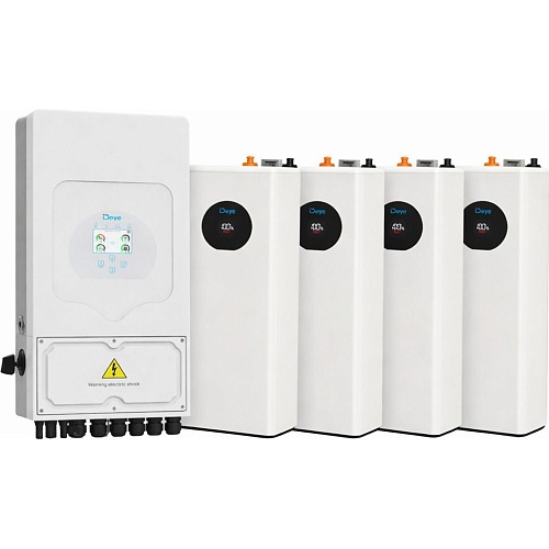 Система хранения энергии Deye SUN-8K-SG05LP1-EU 8kW + 4 АКБ SE-F5 Pro-С 20.4kWh (51.2V/100Ah/5120Wh)