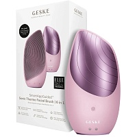 Чистящая щетка для лица GESKE Sonic Thermo Facial Brush 6в1 Pink (HB0082)