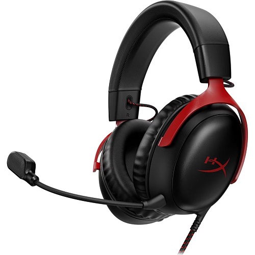 Ігрові навушники HyperX Cloud III Black/Red (727A9AA) - придбати в Дніпрі, Україні: ціна, характеристики | інтернет-магазин TOUCH