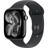 Смарт-часы Apple Watch Series 11 GPS 42mm Jet Black Aluminum Case with Black Sport Band M/L (MEQU4)