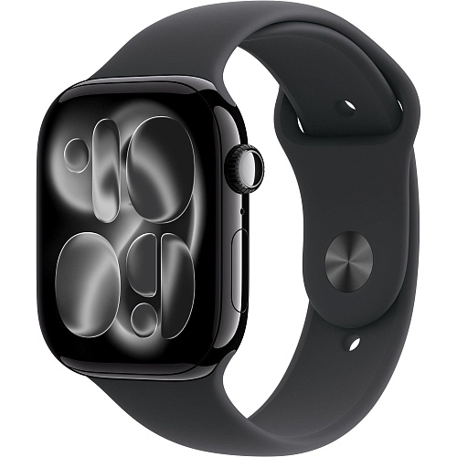 Смарт-часы Apple Watch Series 11 GPS 42mm Jet Black Aluminum Case with Black Sport Band M/L (MEQU4)