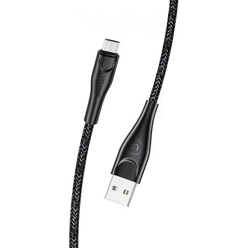 Кабель Usams U41 Braided USB-A to MicroUSB 2A 1m Black (SJ393USB01)