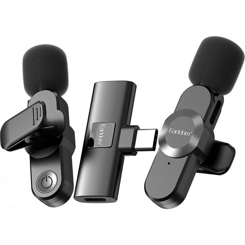 Мікрофонна радіосистема Earldom ET-MC8C USB-C Black - придбати в Дніпрі, Україні: ціна, характеристики | інтернет-магазин TOUCH