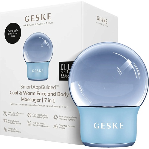 Массажер для лица GESKE Cool&Warm Face and Body Massager 7в1 Aquamarine (HB0296)