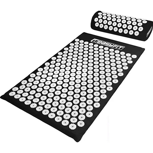 Массажный коврик с подушкой EasyFit Black with White (EF-2709-BW)