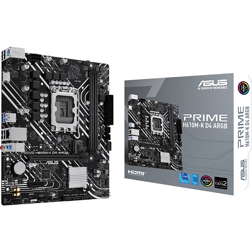 Материнская плата Asus Prime H610M-K D4 ARGB (90MB1HN0-M0EAY0)