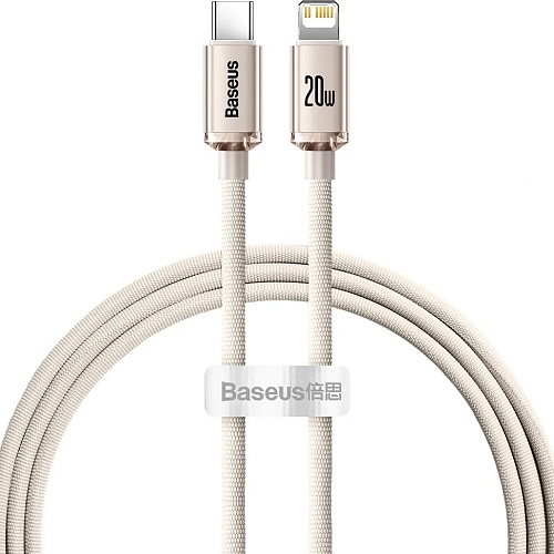 Кабель Baseus Crystal Shine Series USB-C to Lightning 20W 1.2m Pink (CAJY001304)
