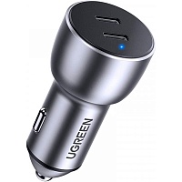 Автомобільний зарядний пристрій Ugreen CD213 QC 3.0 Dual USB-C 40W Grey (70594) - придбати в Дніпрі, Україні: ціна, характеристики | інтернет-магазин TOUCH