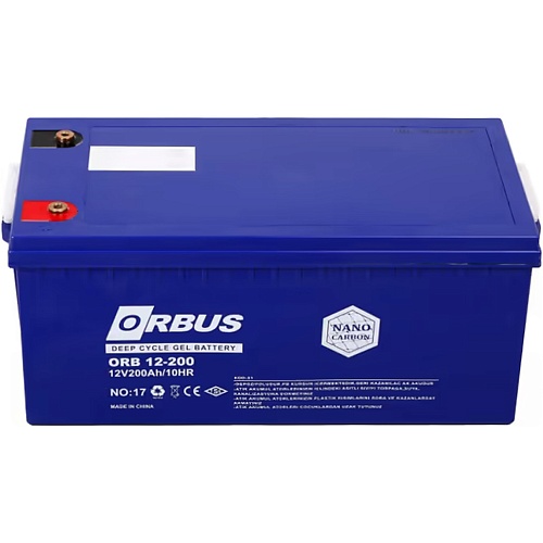 Аккумулятор ORBUS CG12200 GEL 12V (12V/200Ah/2400Wh)