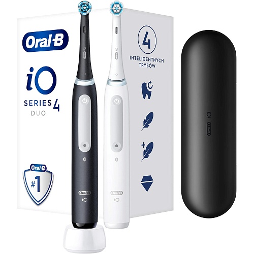 Електрична зубна щітка Oral-B iO Series 4 Duo iOG4d.2J6.2K Black and White - придбати в Дніпрі, Україні: ціна, характеристики | інтернет-магазин TOUCH
