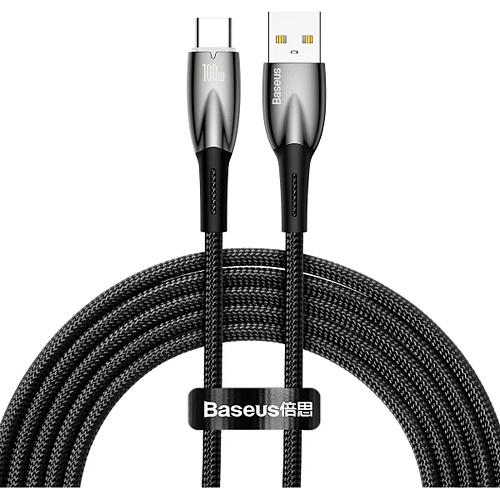 Кабель Baseus Glimmer Series USB-А to USB-C 2m Black (CADH000501)