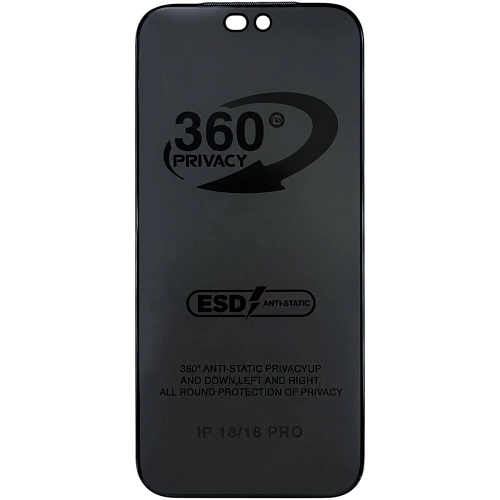 Защитное стекло DK 360° Privacy Anti-Static Glass для Apple iPhone 18 Pro Black