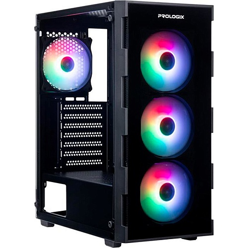 Корпус Prologix E114 Tempered Glass Black
