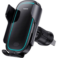 Автодержатель с беспроводной зарядкой Baseus Milky Way Pro Series Black (C40357000111-00) Витрина